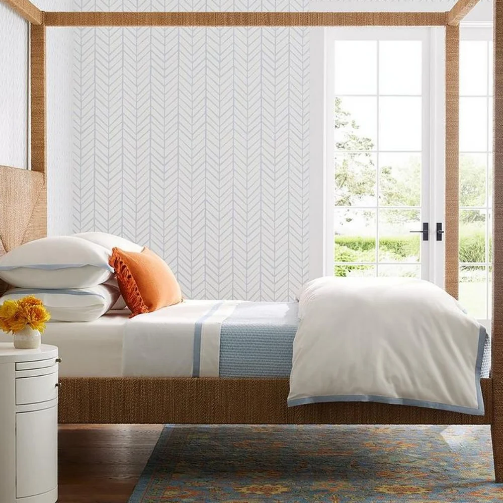 Belvedere Flannel Duvet Cover, Queen, By Serena & Lily